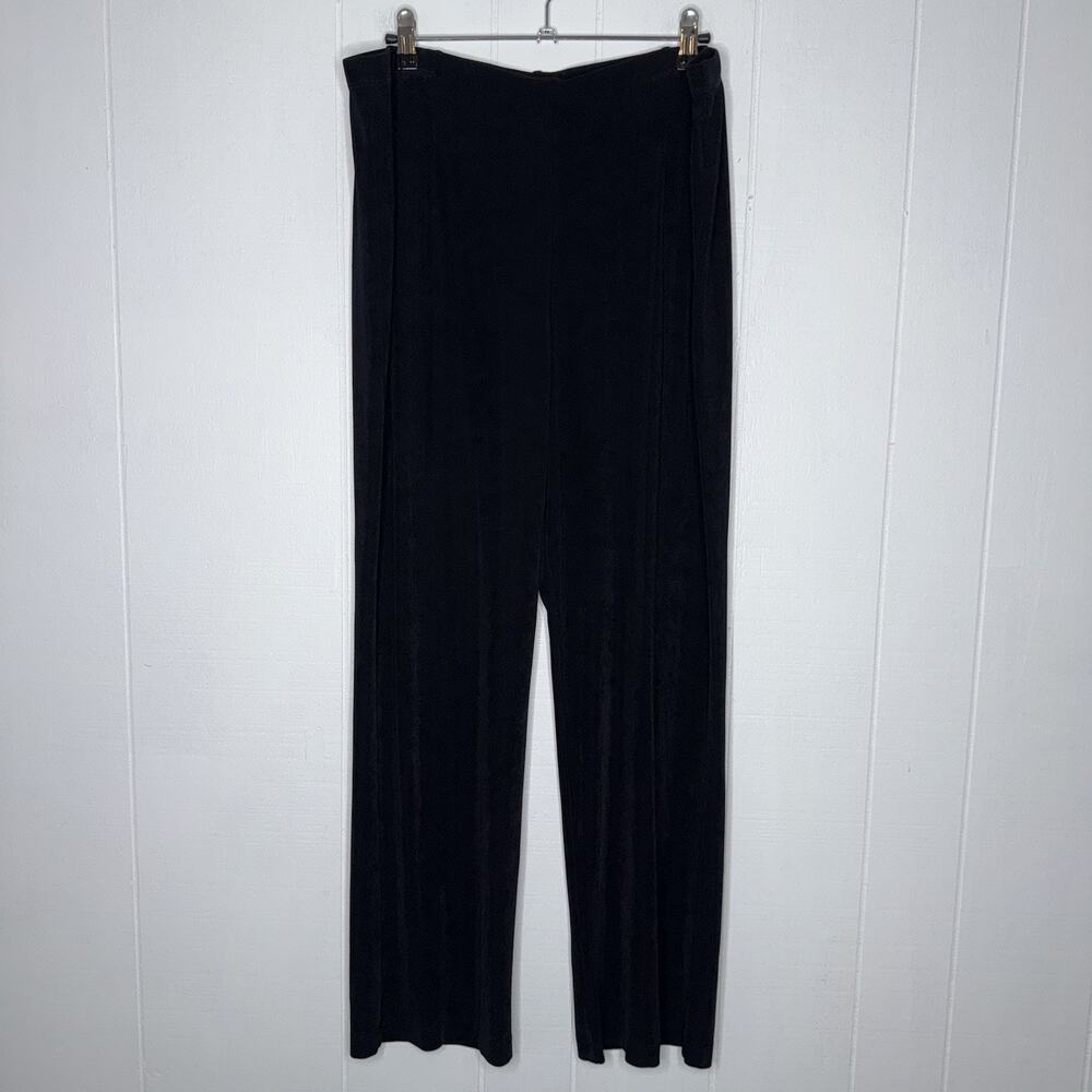 Chico‘s Travelers Women’s Slinky Knit Pants Pull On Black 3R, 16/18